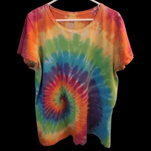 ❤️ Fruit Of The Loom Tie Dye Cotton Tee Shirt Sz 2X